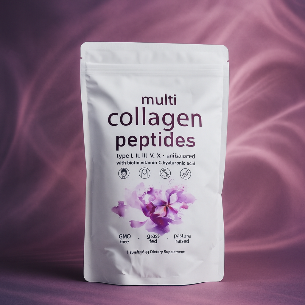 Multi Colágeno Péptidos + Biotina + Vitamina C + Ácido Hialurónico